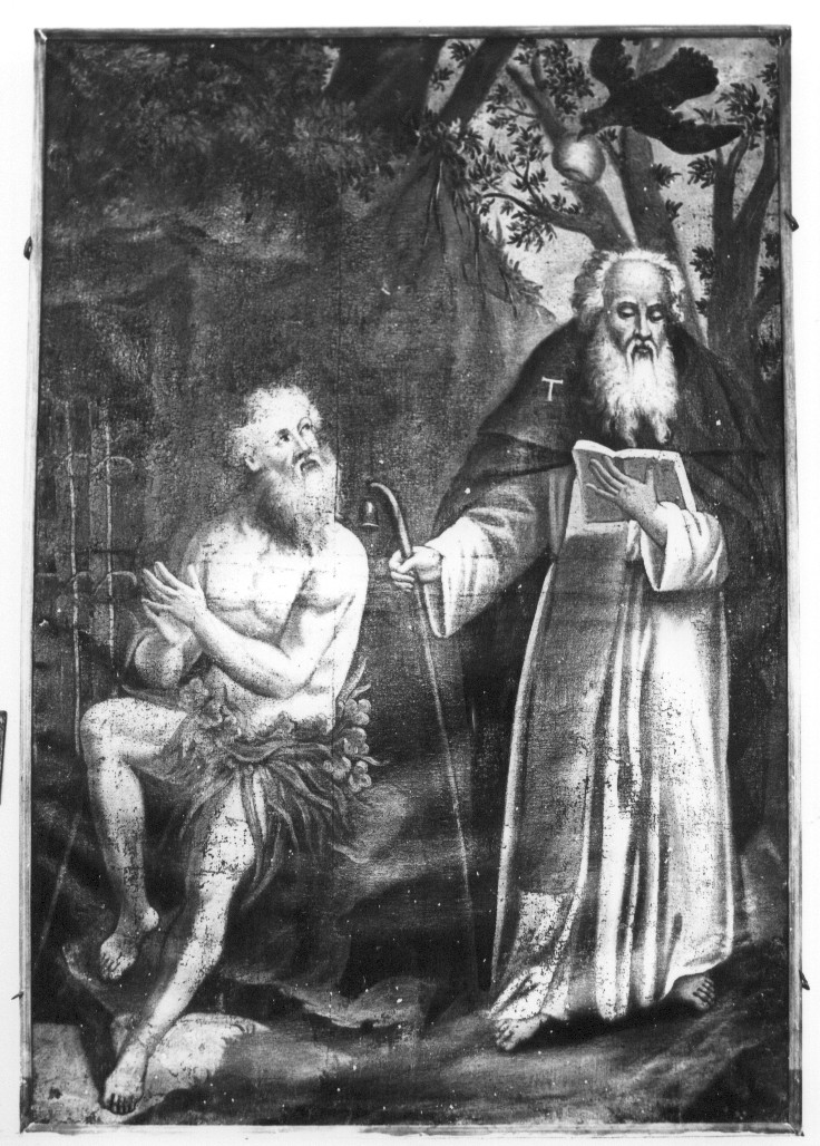 Sant'Antonio Abate e S. Paolo Eremita (dipinto, opera isolata) - ambito abruzzese (secc. XVIII/ XIX)