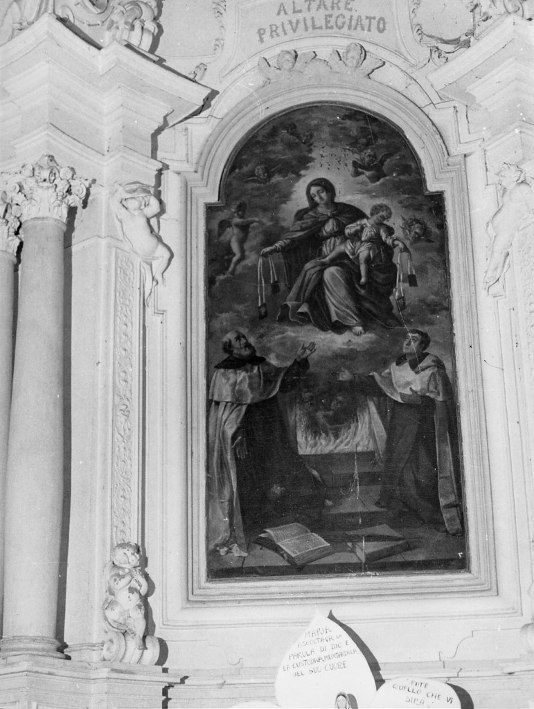 Madonna del Carmine con S. Elia e S. Andrea Corsini (dipinto) - ambito Italia centrale (fine/inizio secc. XVIII/ XIX)