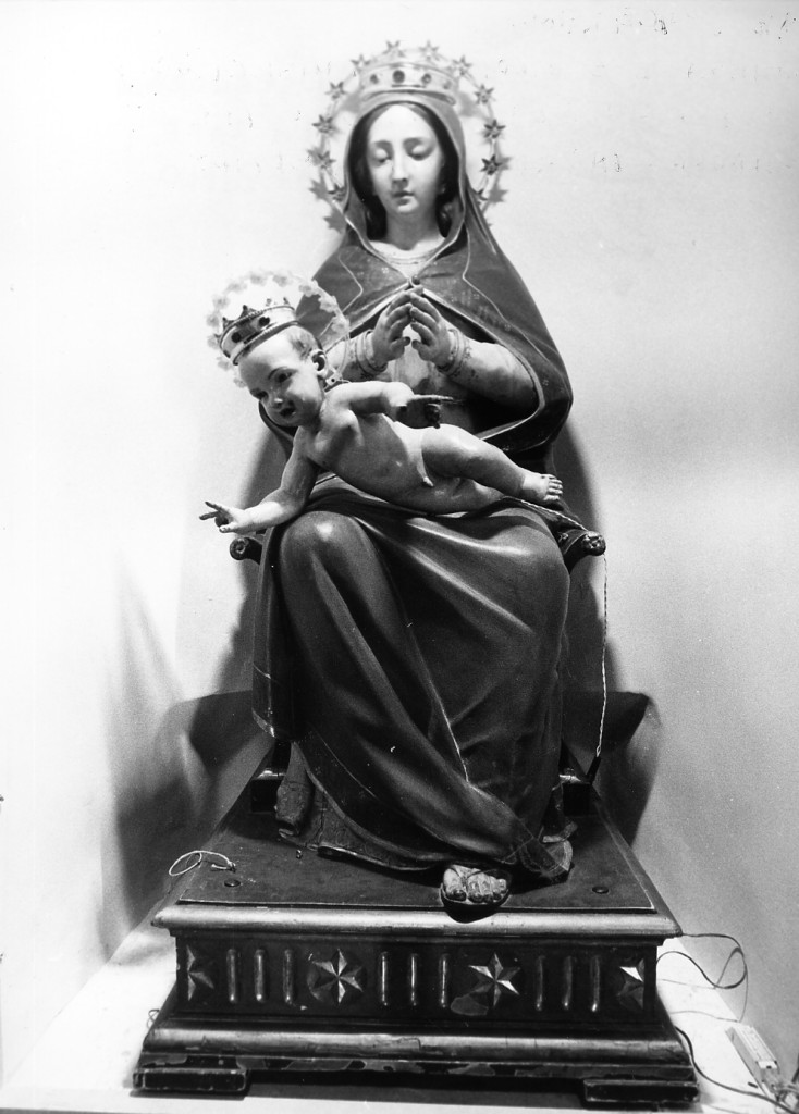Madonna con Bambino in trono (statua) - ambito abruzzese (sec. XVII)