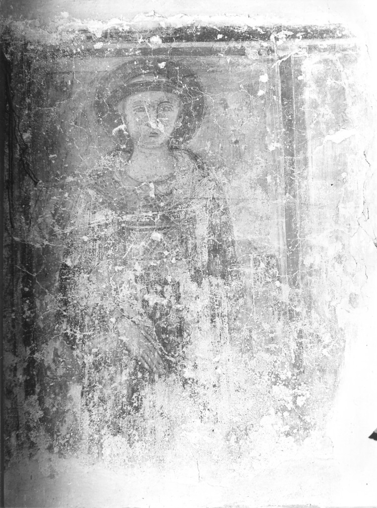 Santo diacono (dipinto, frammento) - ambito Italia centrale (sec. XIV)