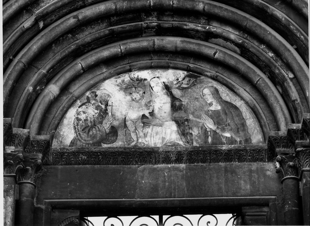 Madonna con Bambino tra San Francesco e Santa Maria Maddalena (dipinto) - ambito abruzzese (fine/inizio secc. XV/ XVI)