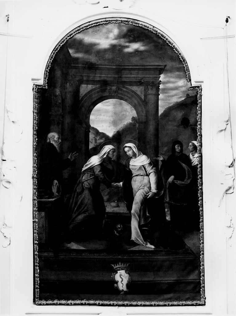 Visitazione (dipinto) di Olmo Giovanni (seconda metà sec. XVI)