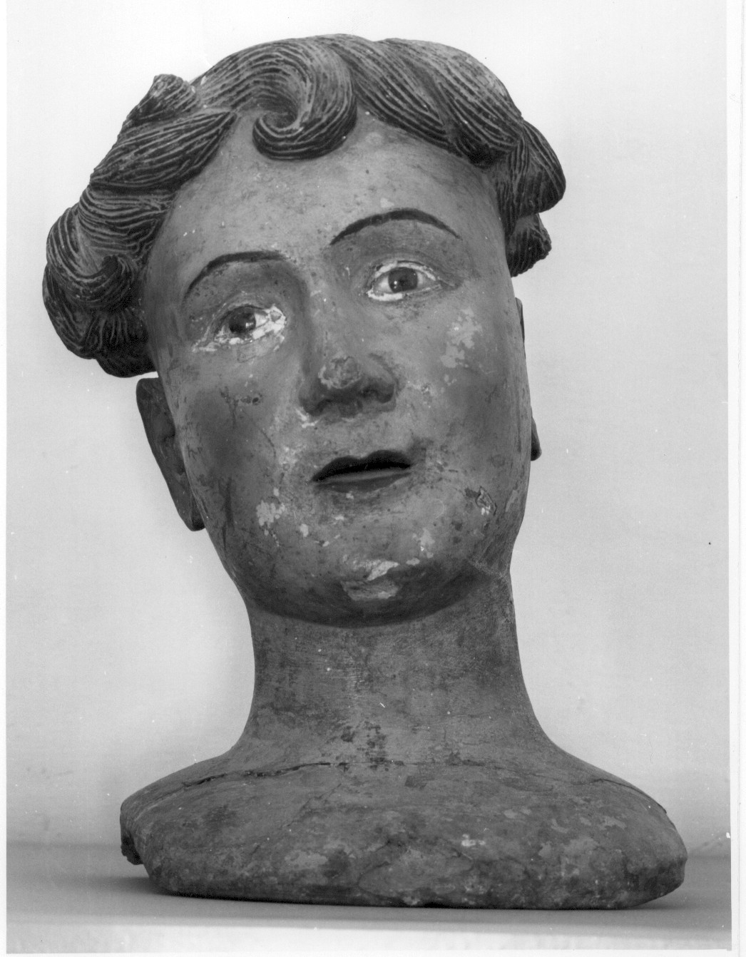 testa maschile (scultura) - ambito abruzzese (sec. XVIII)