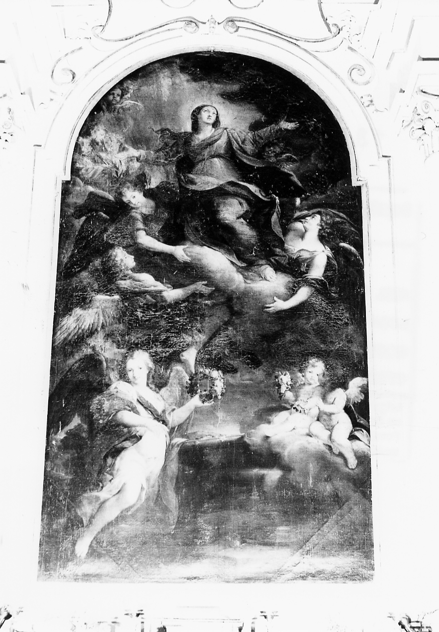 ASSUNZIONE DELLA MADONNA (pala d'altare, opera isolata) - bottega Italia centrale (sec. XVII)