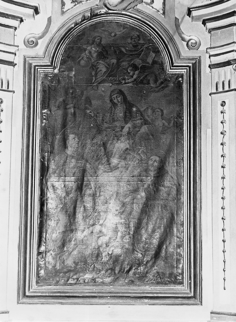 Madonna del Carmine con san Luigi e San Francesco d'Assisi (dipinto) di Ciferri Bernardino (seconda metà sec. XVIII)