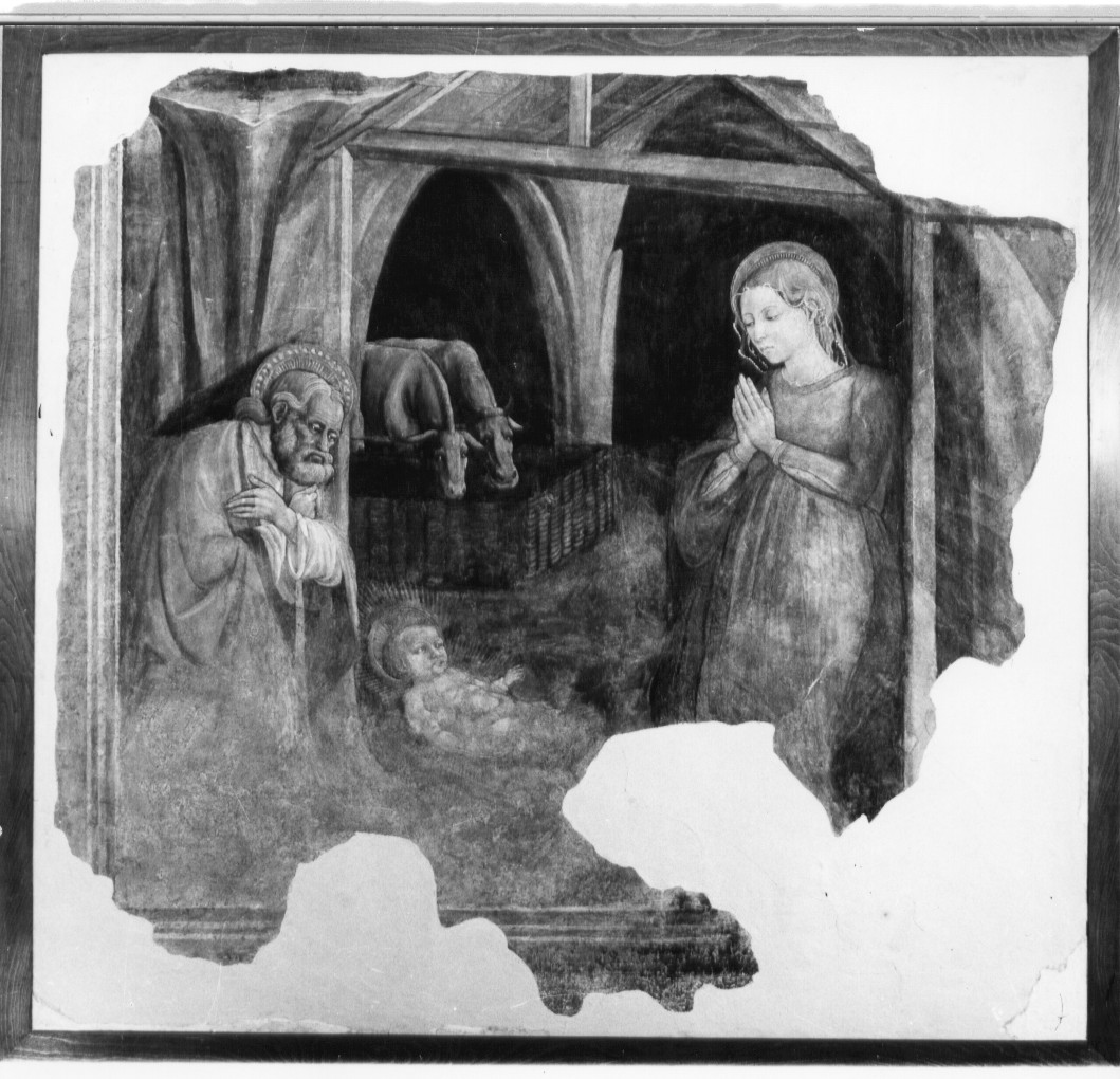 nativita' di cristo (dipinto, frammento) di De Litio Andrea (sec. XV)