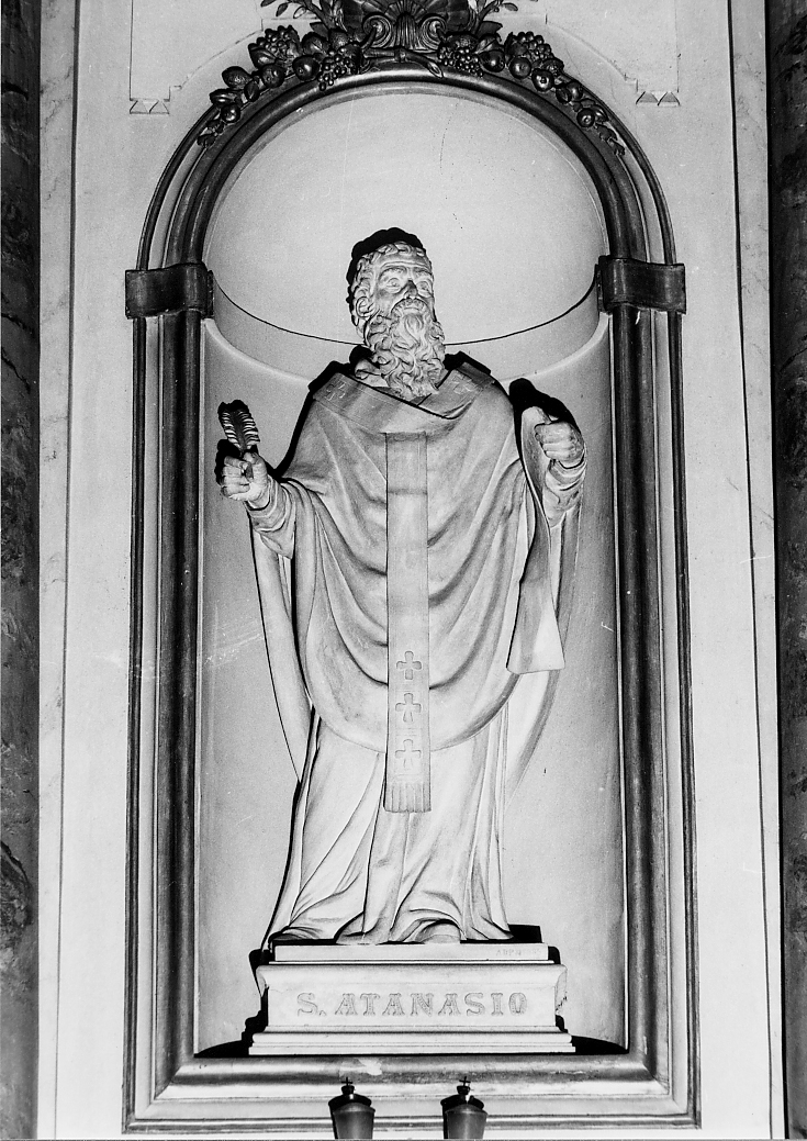 Sant'Atanasio (statua) di Ferrari Nunzio (sec. XIX)