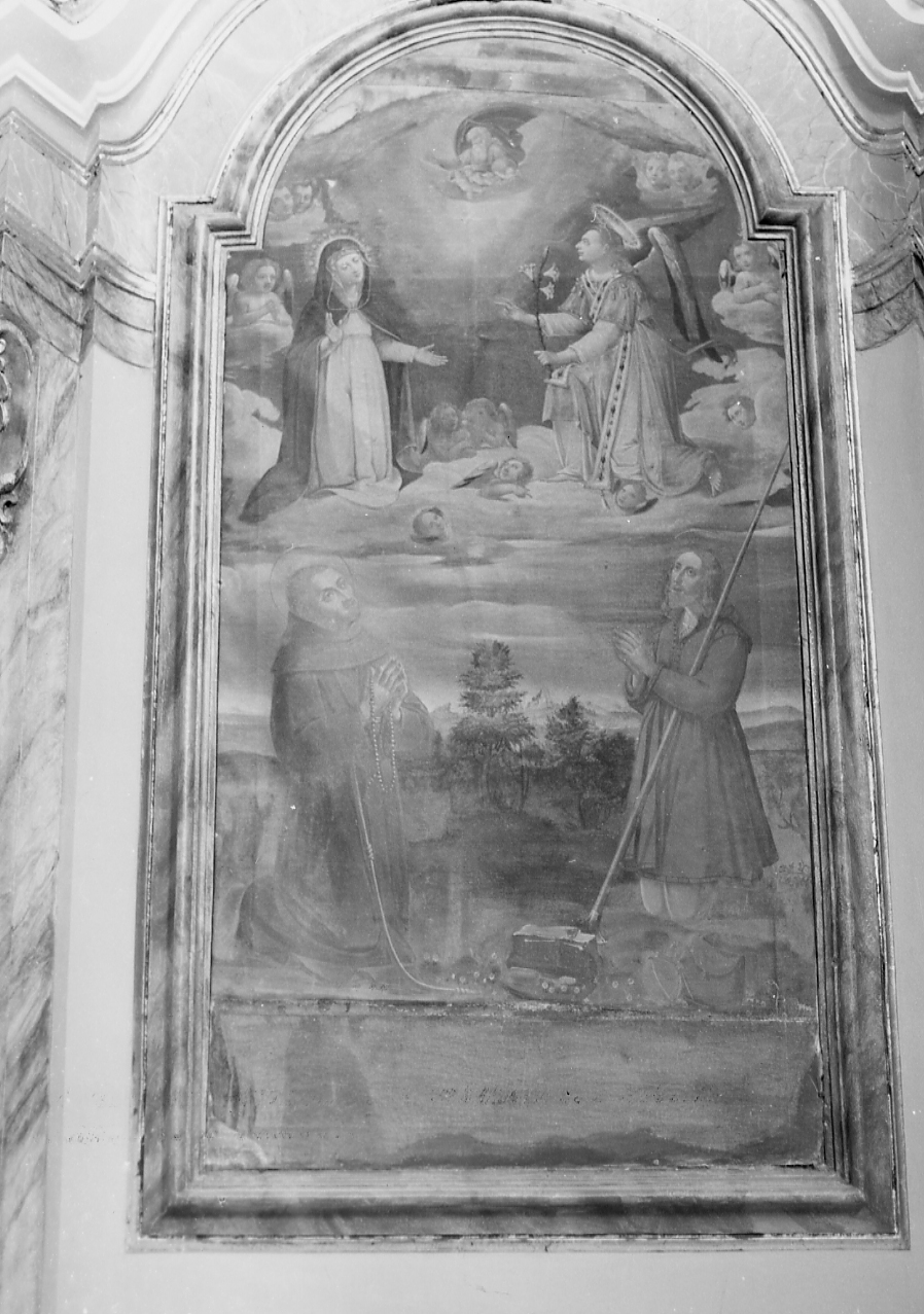 Annunciazione, San Didaco e Sant'Isidoro (dipinto, opera isolata) - ambito abruzzese (prima metà sec. XVII)