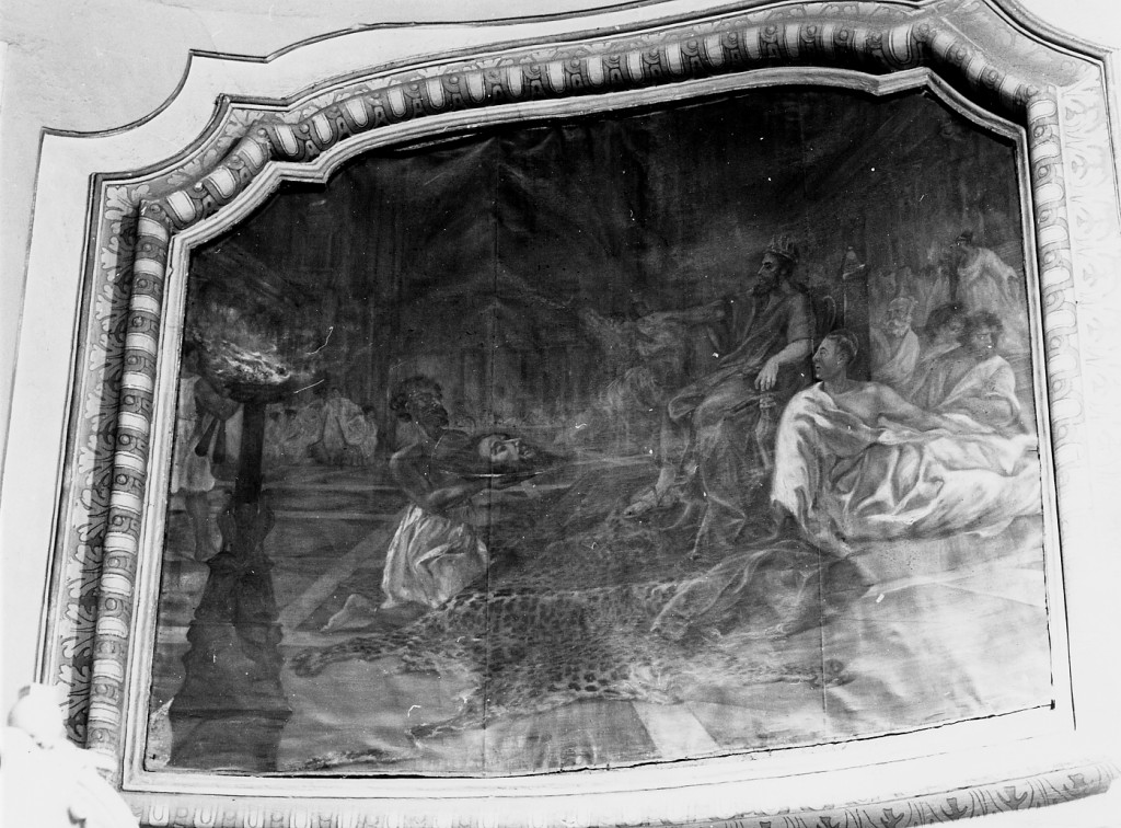 ERODE DAVANTI ALLA TESTA DEL BATTISTA (dipinto) - bottega Italia centrale (prima metà sec. XX)