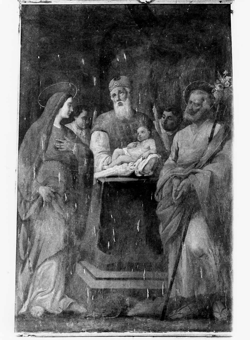 PRESENTAZIONE AL TEMPIO (dipinto) - bottega Italia centrale (sec. XVIII)