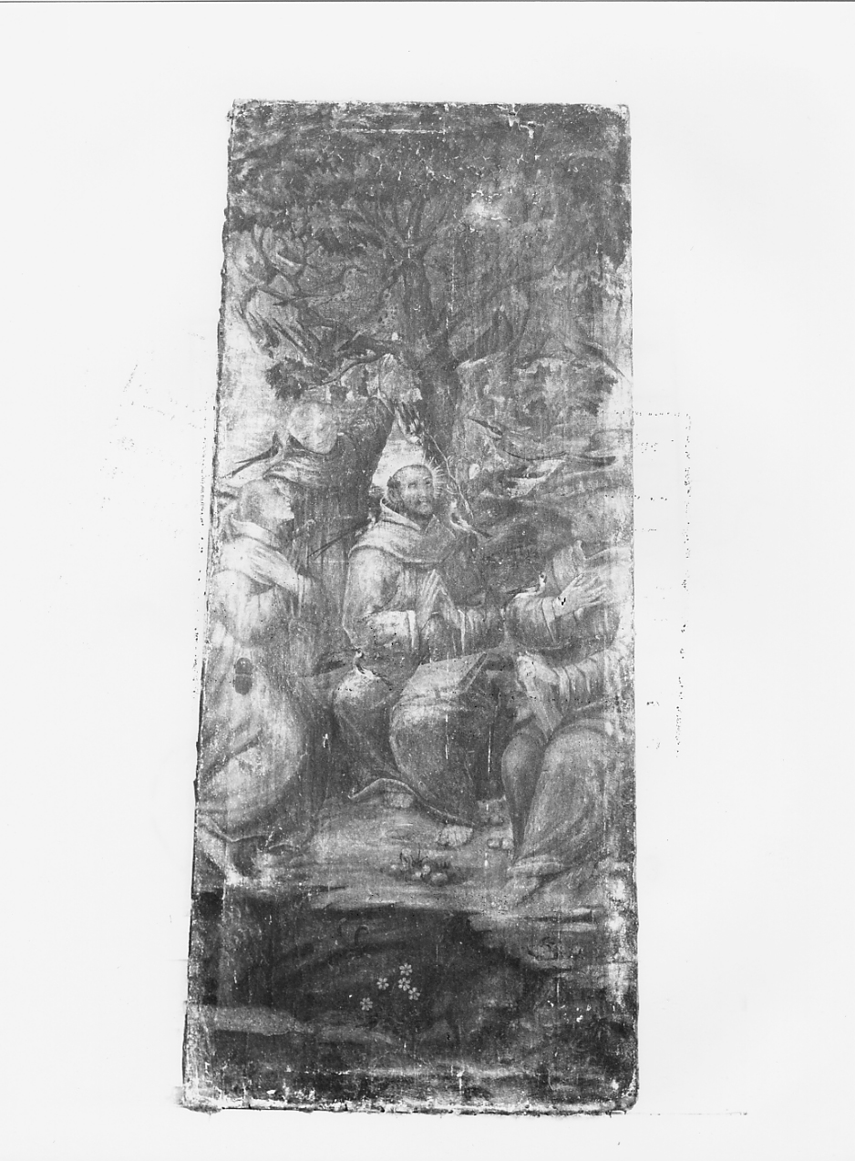 SAN FRANCESCO D'ASSISI PREDICA AGLI UCCELLI (dipinto) - ambito abruzzese (sec. XVII)