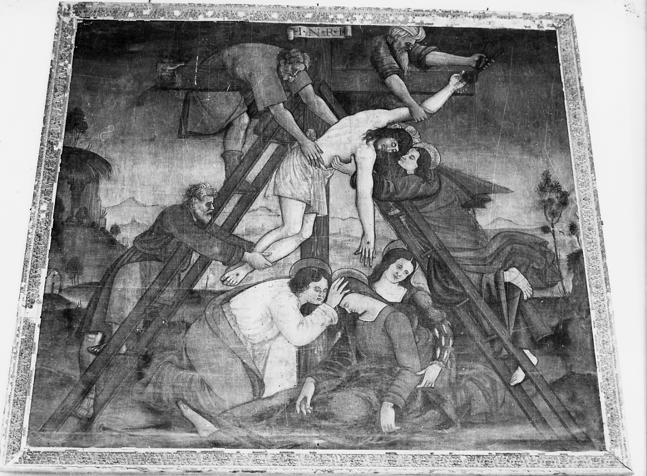 DEPOSIZIONE DI CRISTO DALLA CROCE (dipinto) - bottega Italia centrale (metà sec. XVI)