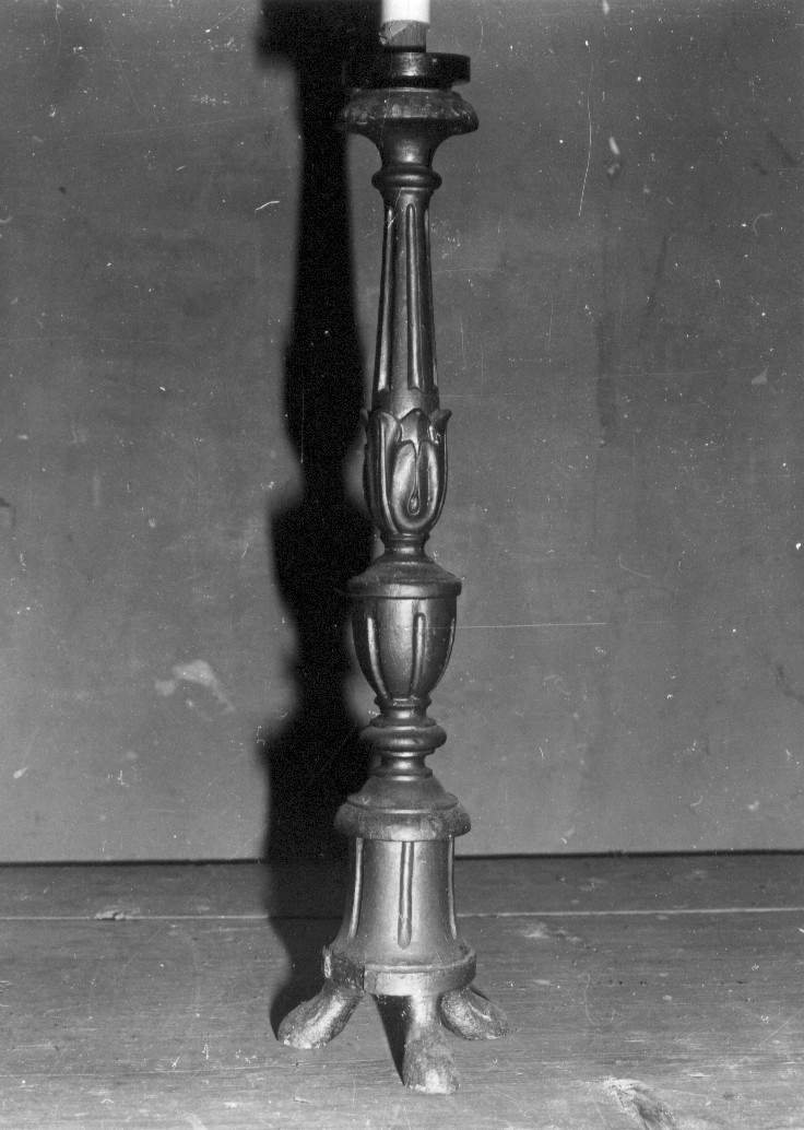 candeliere d'altare, serie - ambito abruzzese (sec. XIX)