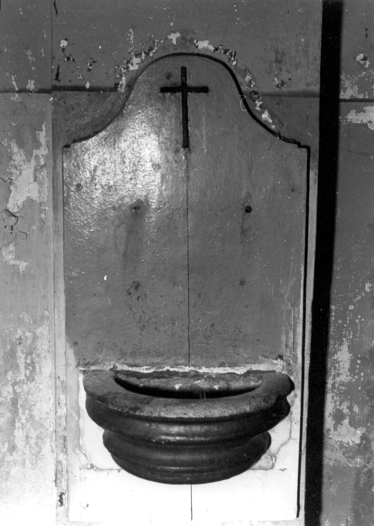 acquasantiera da parete - ambito abruzzese (sec. XIX)