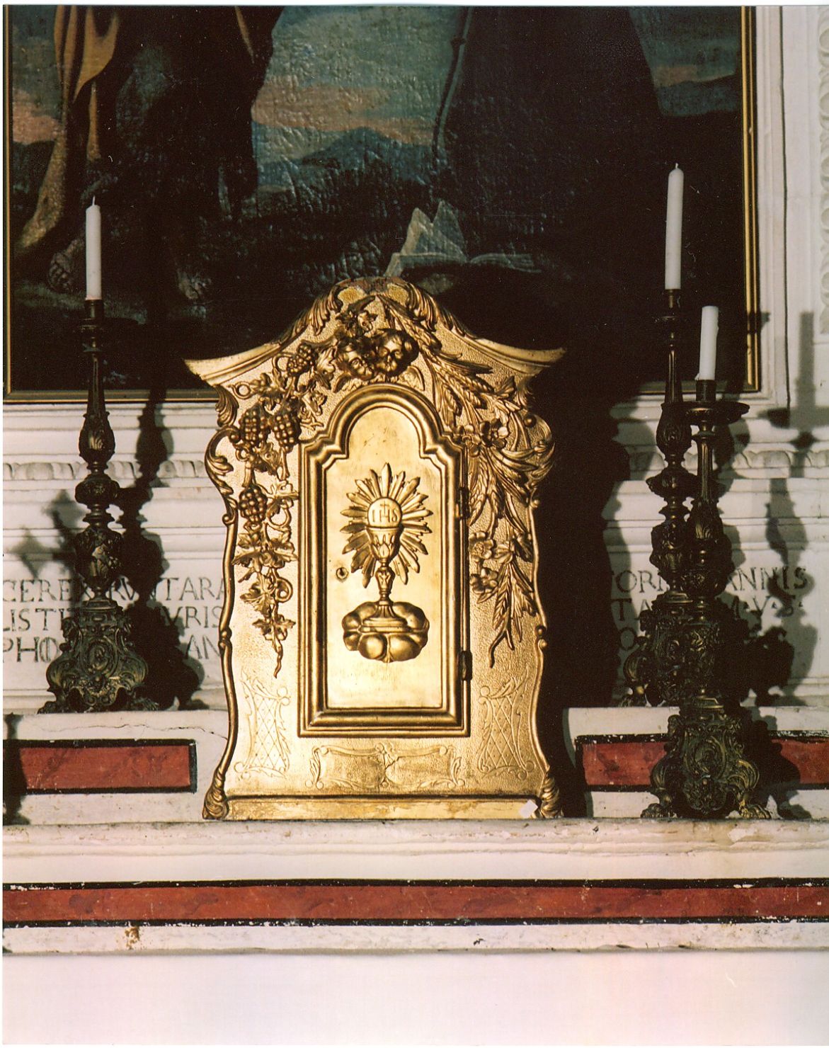 calice eucaristico (tabernacolo - a frontale architettonico, opera isolata) - manifattura Italia centro-meridionale (sec. XIX)