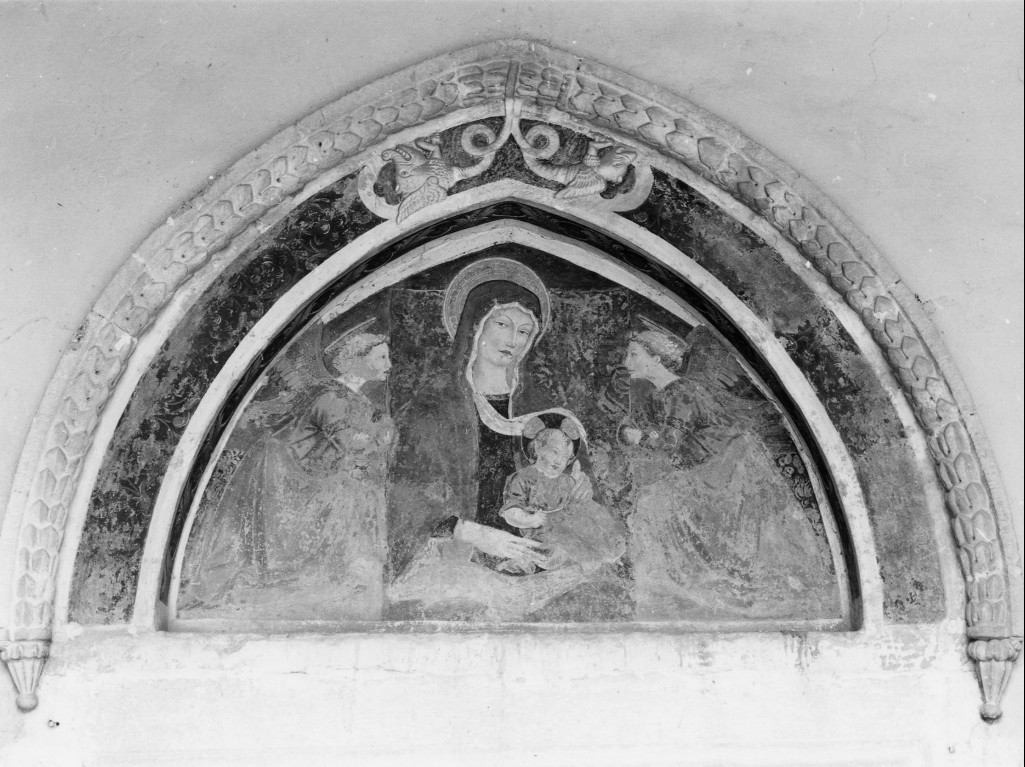 MADONNA CON BAMBINO (dipinto) - ambito abruzzese (fine sec. XV)