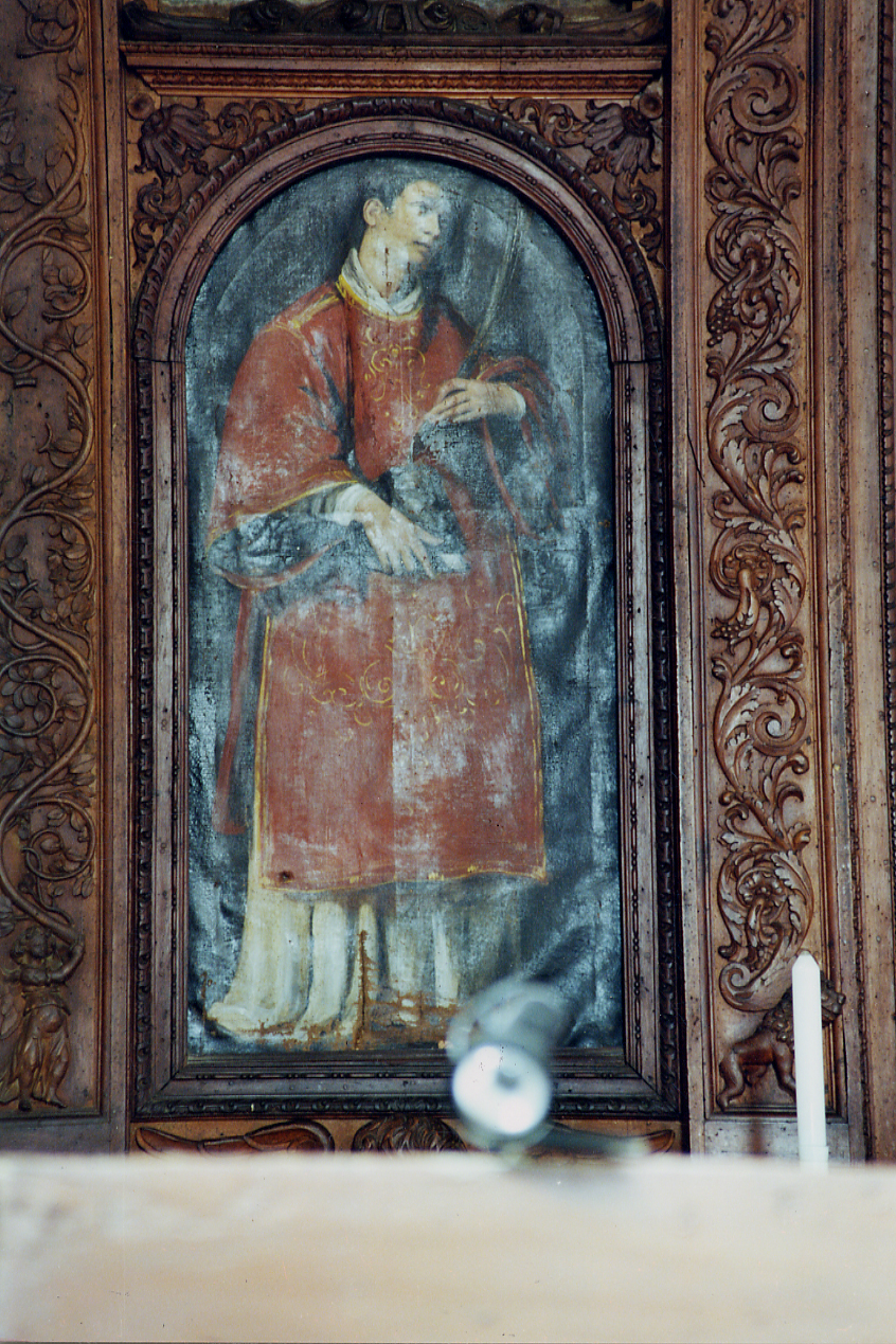SANTO STEFANO MARTIRE (dipinto, elemento d'insieme) - ambito abruzzese (inizio sec. XVII)