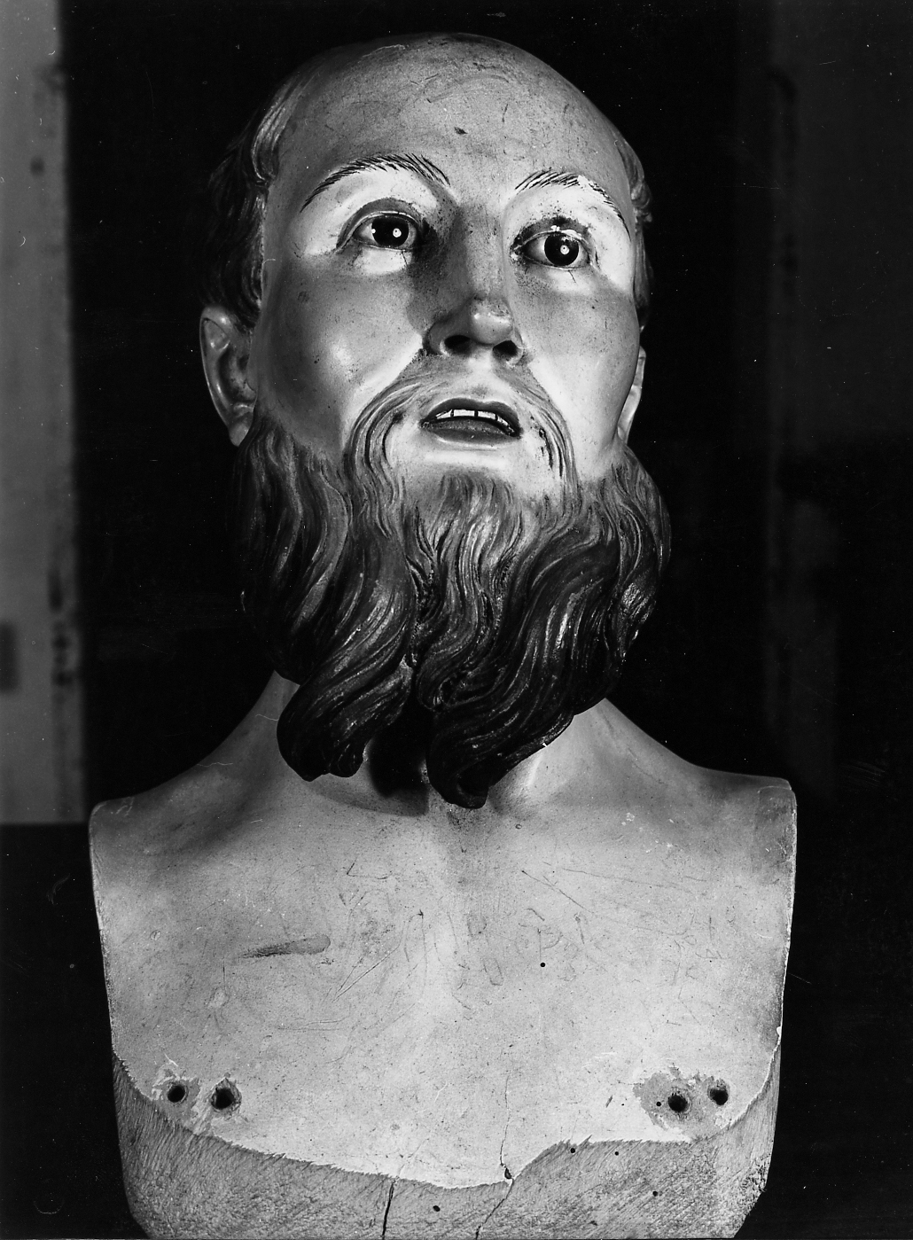 TESTA DI SANTO (scultura, opera isolata) - ambito abruzzese (sec. XVIII)