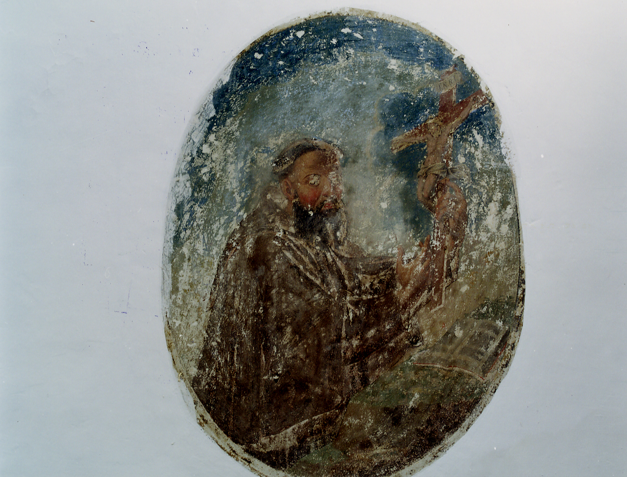 SAN FRANCESCO D'ASSISI IN PREGHIERA (dipinto, opera isolata) - ambito abruzzese (fine/inizio secc. XVI/ XVII)