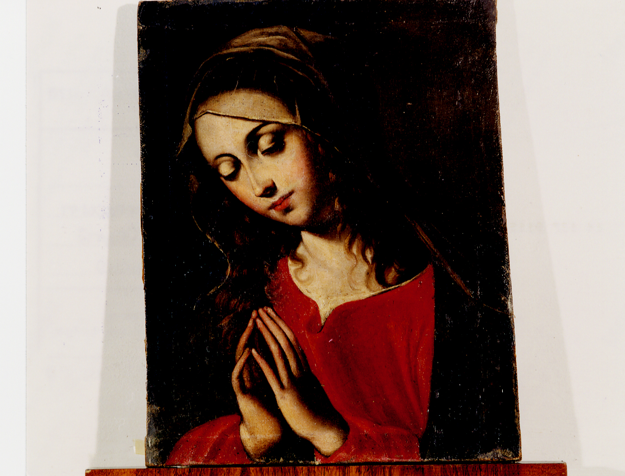 MADONNA ORANTE (dipinto, opera isolata) di Beltrano Cristina - produzione napoletana (sec. XVII)