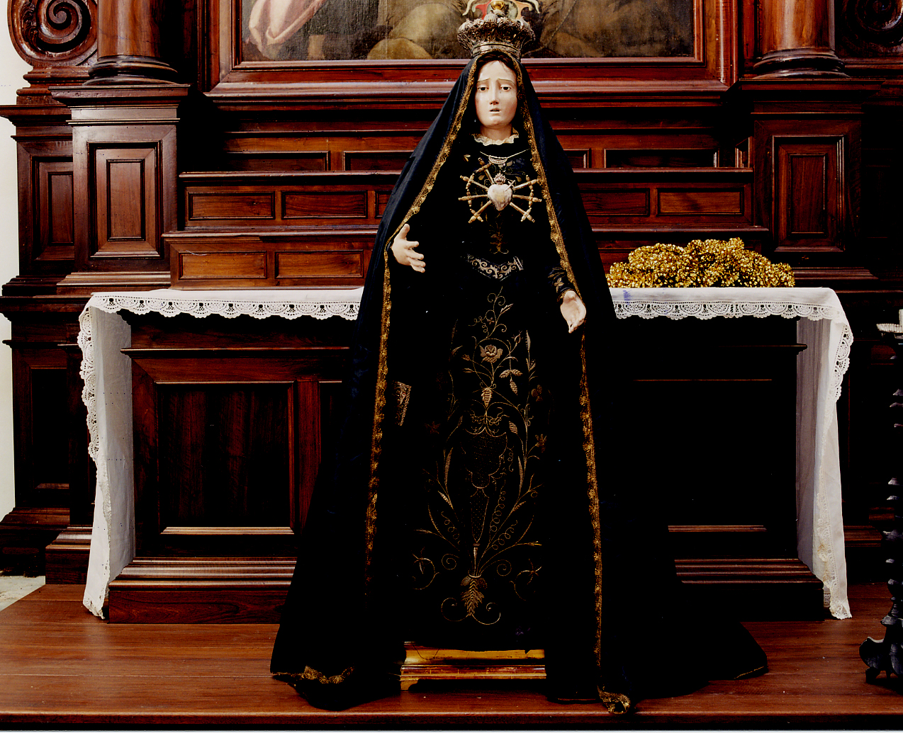 MADONNA ADDOLORATA (statua vestita, opera isolata) - ambito abruzzese (sec. XVIII)