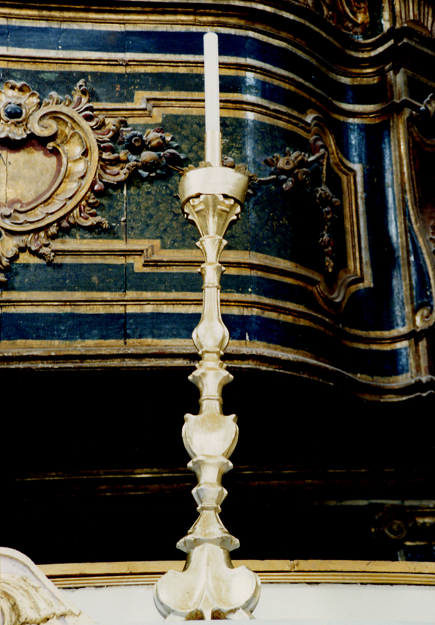 candeliere d'altare, serie - ambito abruzzese (fine sec. XVIII)