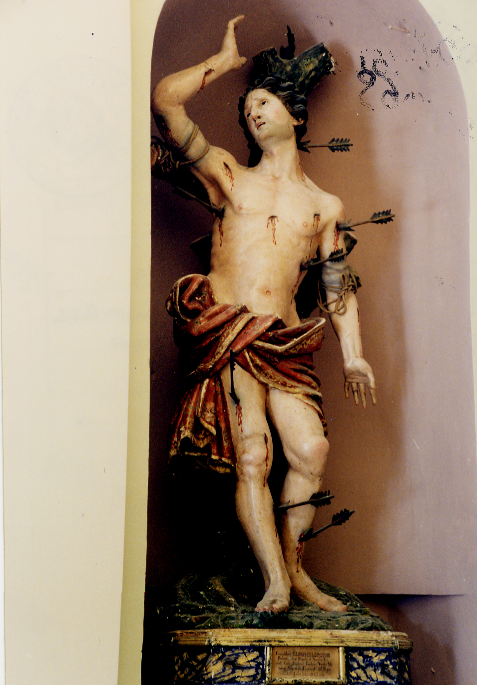 SAN SEBASTIANO MARTIRE (statua) di Labbate Emilio (sec. XIX)