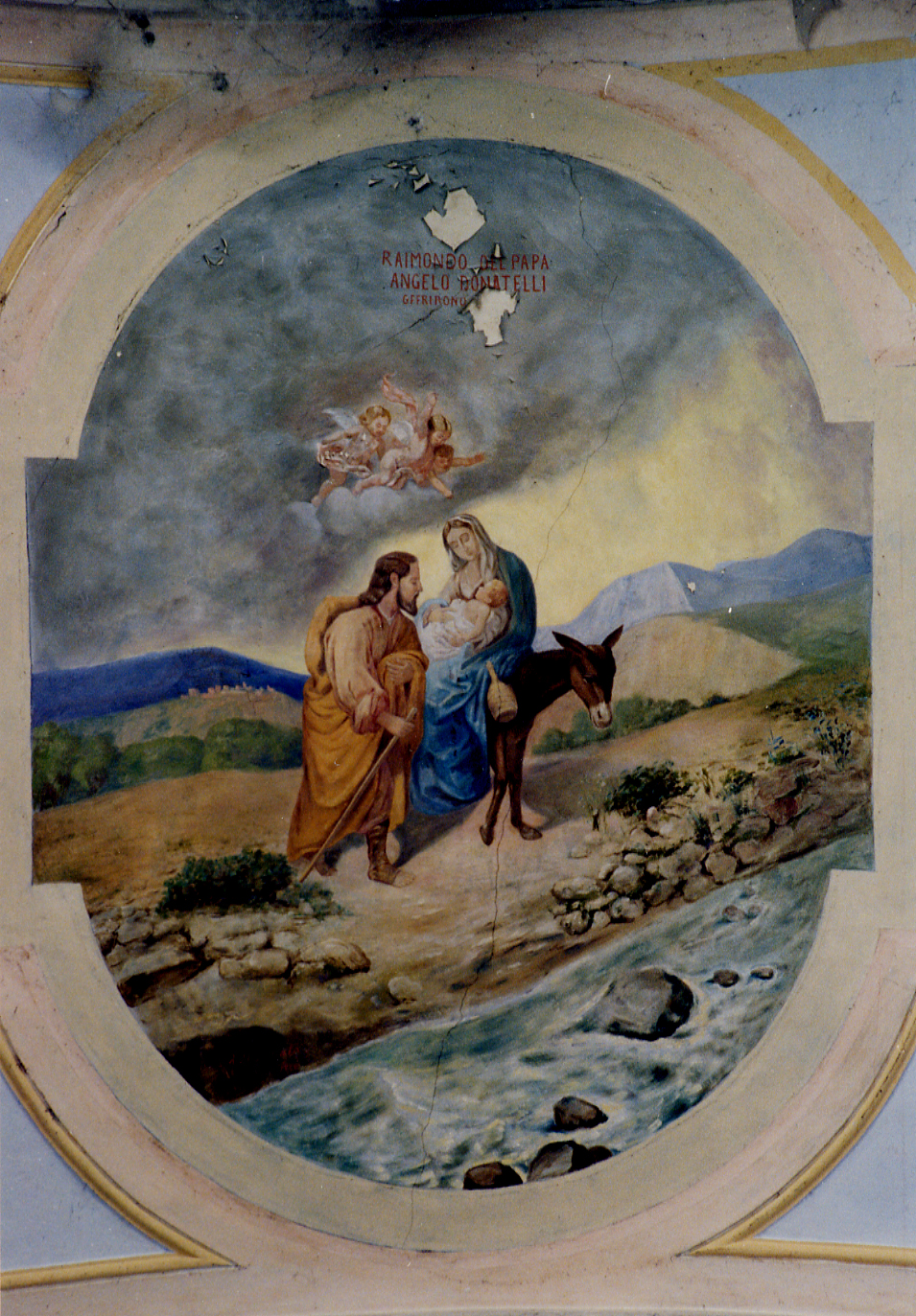 FUGA IN EGITTO (dipinto) - ambito abruzzese (fine/inizio secc. XIX/ XX)