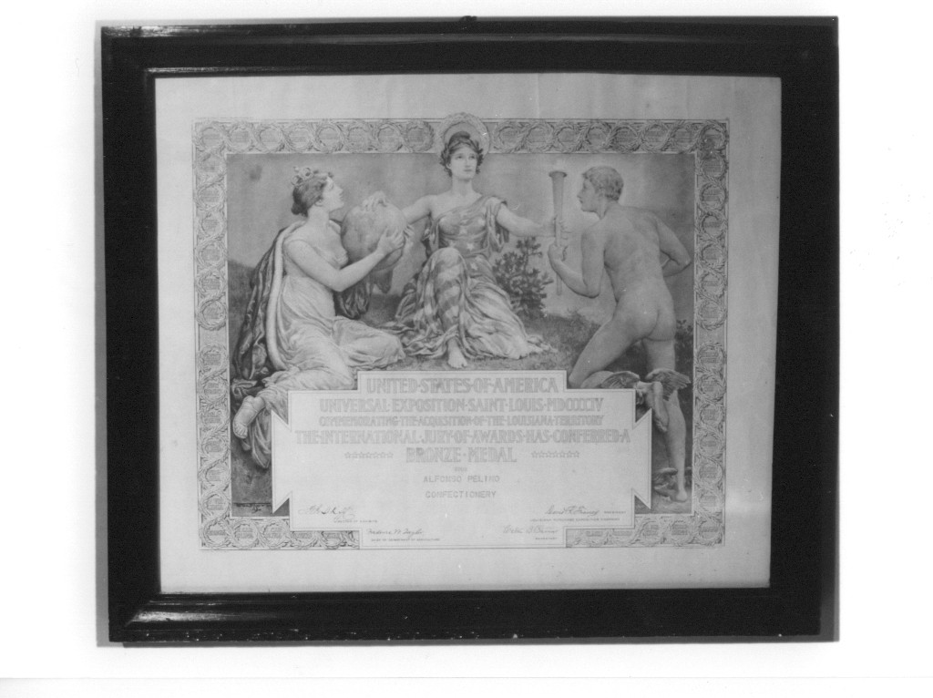 Bronze medal of Universal Exposition Saint Luis MDCCCIV (targa, opera isolata) di Leown Hill H (attribuito) - produzione americana (sec. XX)