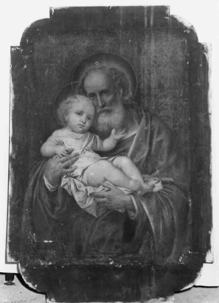 San Giuseppe e Gesu' Bambino (dipinto) - ambito Italia centrale (sec. XIX)