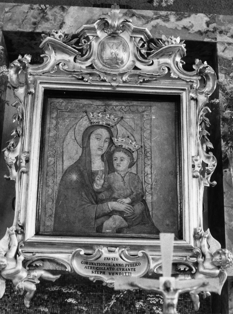 Madonna con personaggi che implorano il suo aiuto (dipinto) - ambito Italia centrale (sec. XVI)