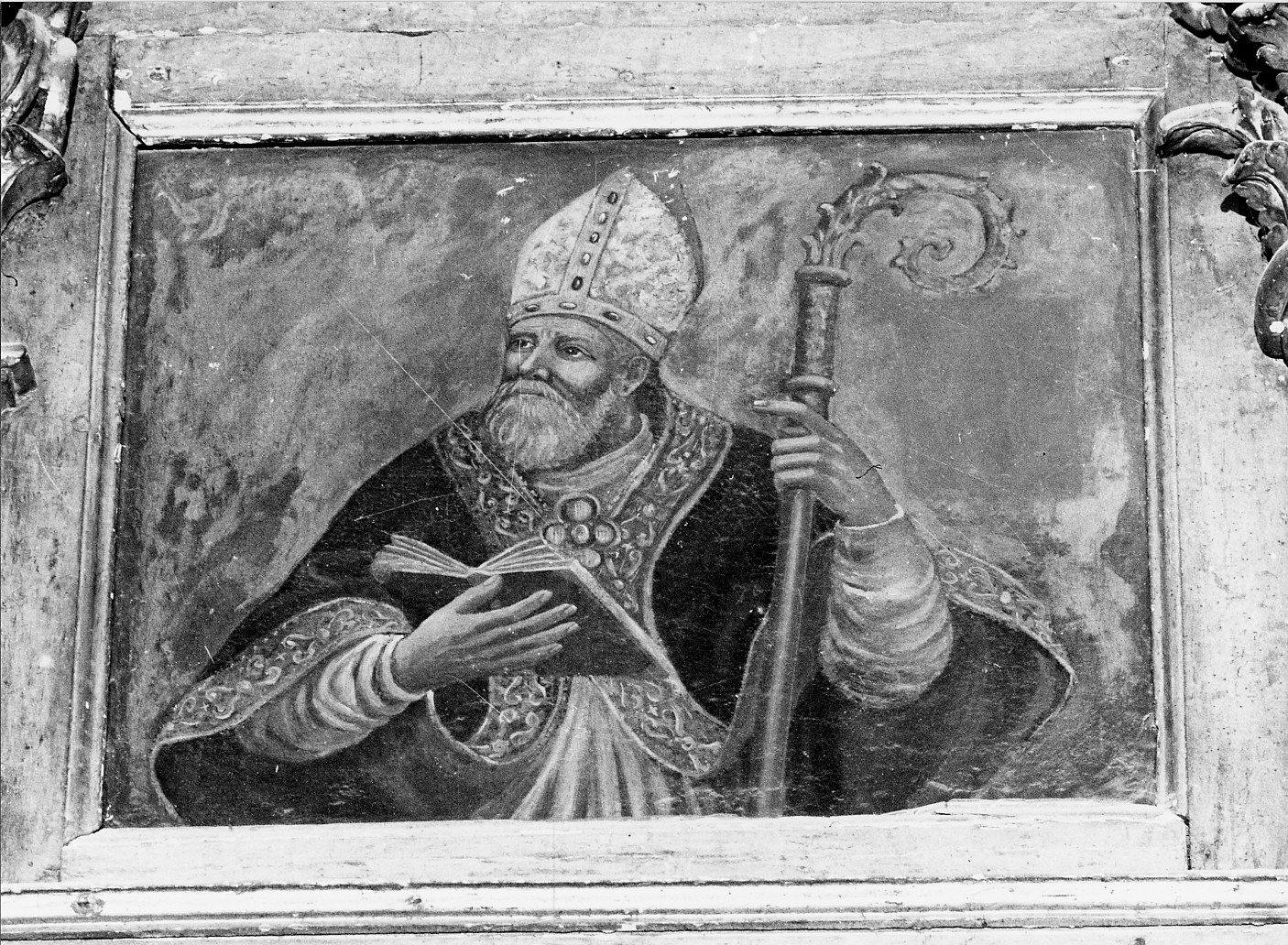 Santo vescovo (dipinto) - ambito Italia meridionale (sec. XVII)