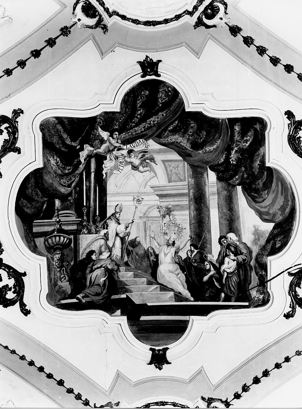 Sant'Ambrogio battezza Sant'Agostino (dipinto) - ambito Italia centrale (prima metà sec. XX)