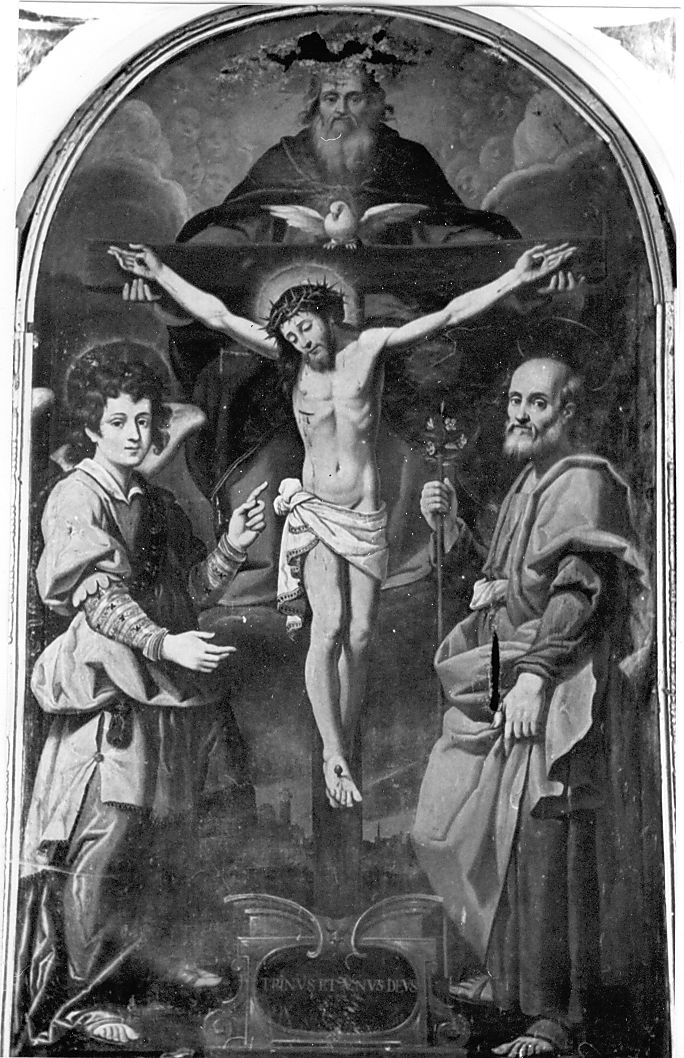 Trinità (dipinto) di Bedeschini Giulio Cesare (scuola) (sec. XVIII)