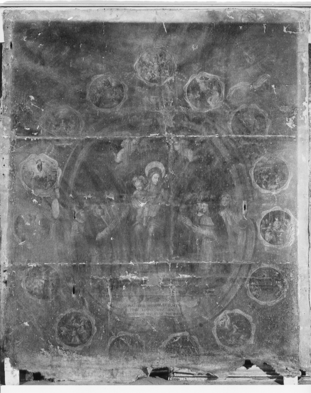 Madonna del Rosario (dipinto) - ambito Italia centrale (fine/inizio secc. XVI/ XVII)