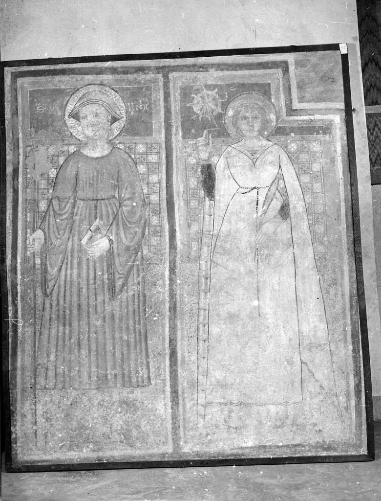 San Pellegrino e Santa Caterina d'Alessandria, Santi (dipinto) - ambito Italia centrale (prima metà sec. XV)