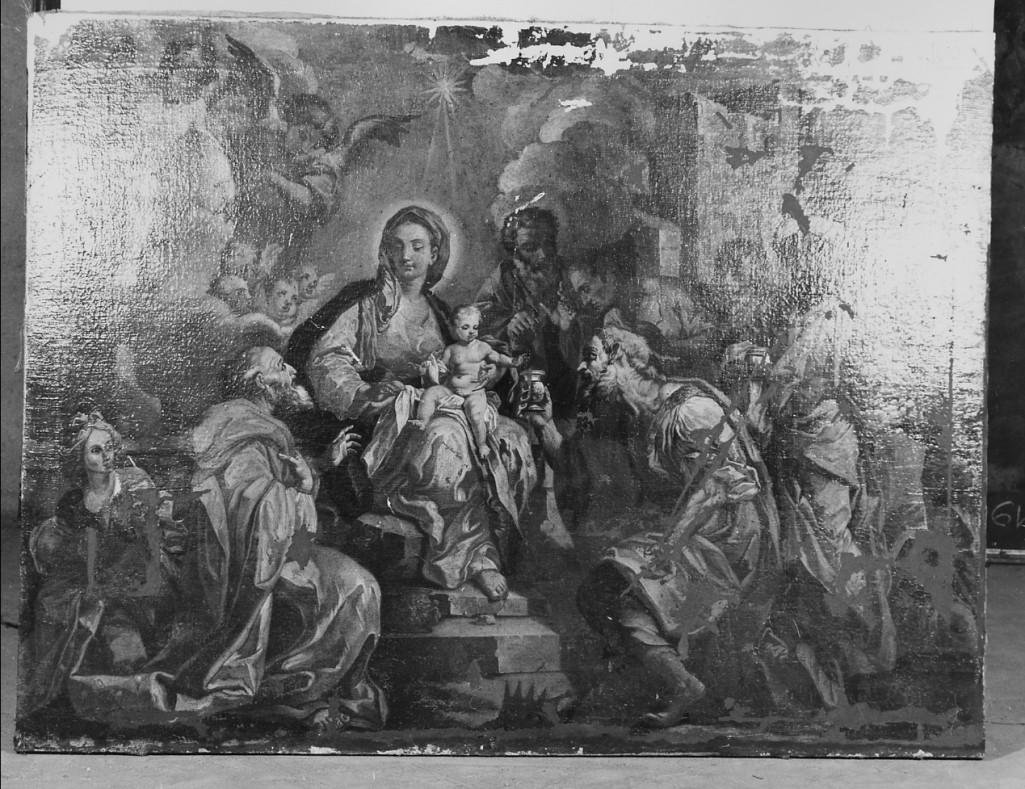 adorazione dei Re Magi (dipinto) di Baldi Lazzaro (attribuito) (sec. XVIII)