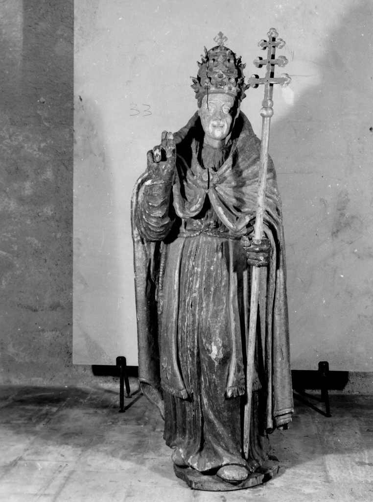 Santo papa (scultura) di Angelino da Beffi (sec. XVII)