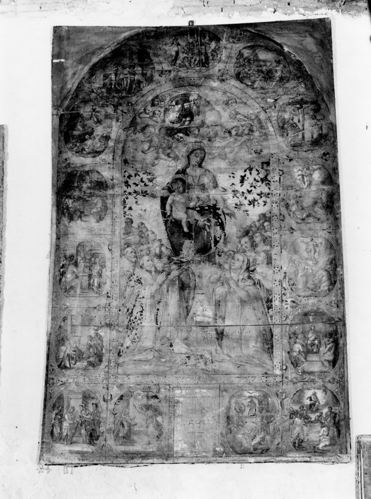Madonna del Rosario (dipinto) di Mausonio Giovanni Paolo (attribuito) (fine sec. XVI)