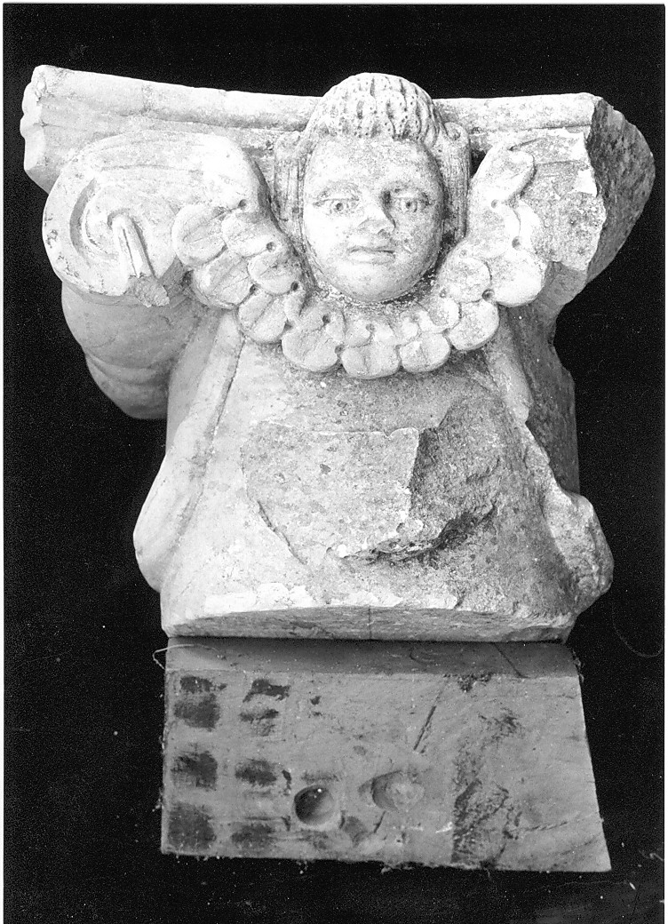 cherubino (capitello, frammento) - ambito Italia centrale (sec. I)