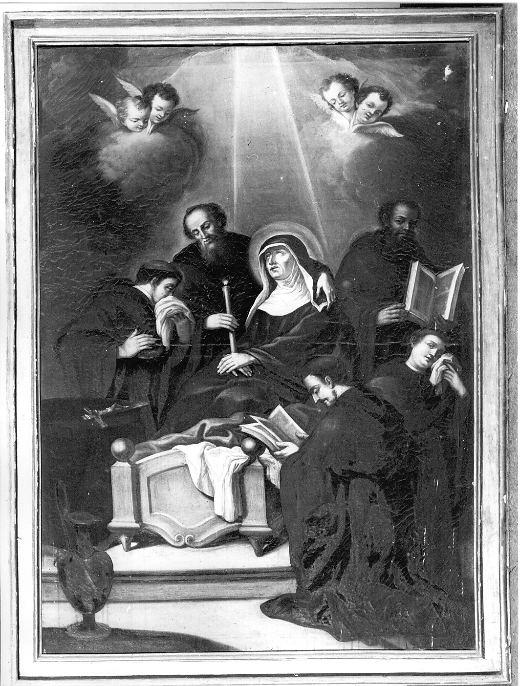 morte della Beata cristina da Lucoli, Santa (dipinto) di Ranieri Niccolò (sec. XVIII)