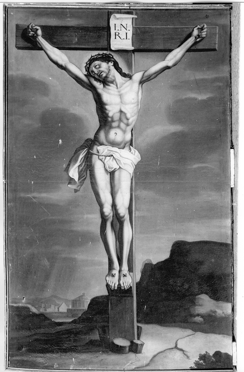 Cristo crocifisso (dipinto) di Ranieri Niccolò (attribuito) (sec. XVIII)