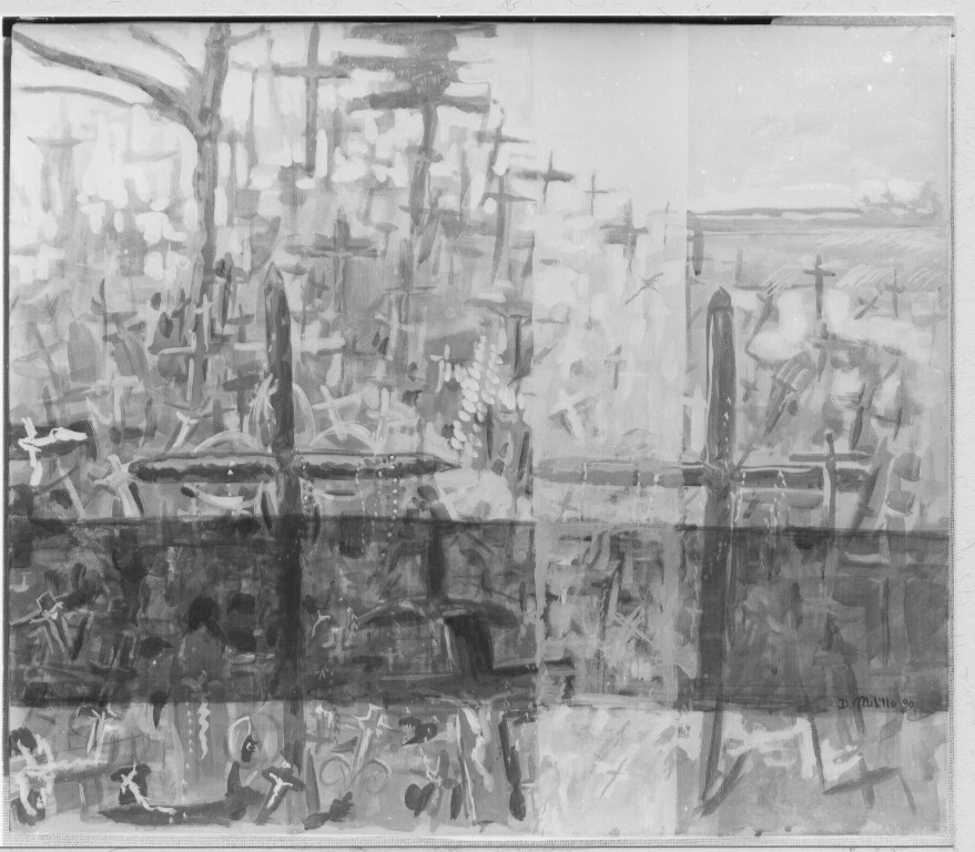 Le croci del Siauliai (dipinto) di Milillo Domenico (sec. XX)