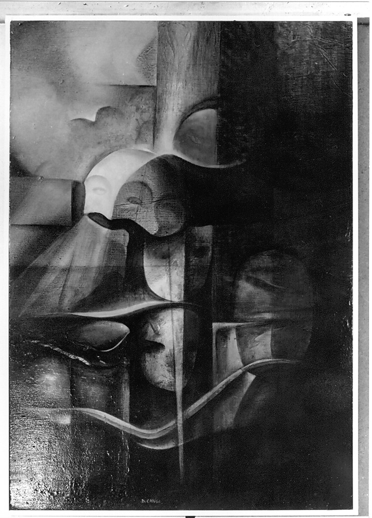 Ballo in maschera (dipinto) di Cangi Dina (sec. XX)