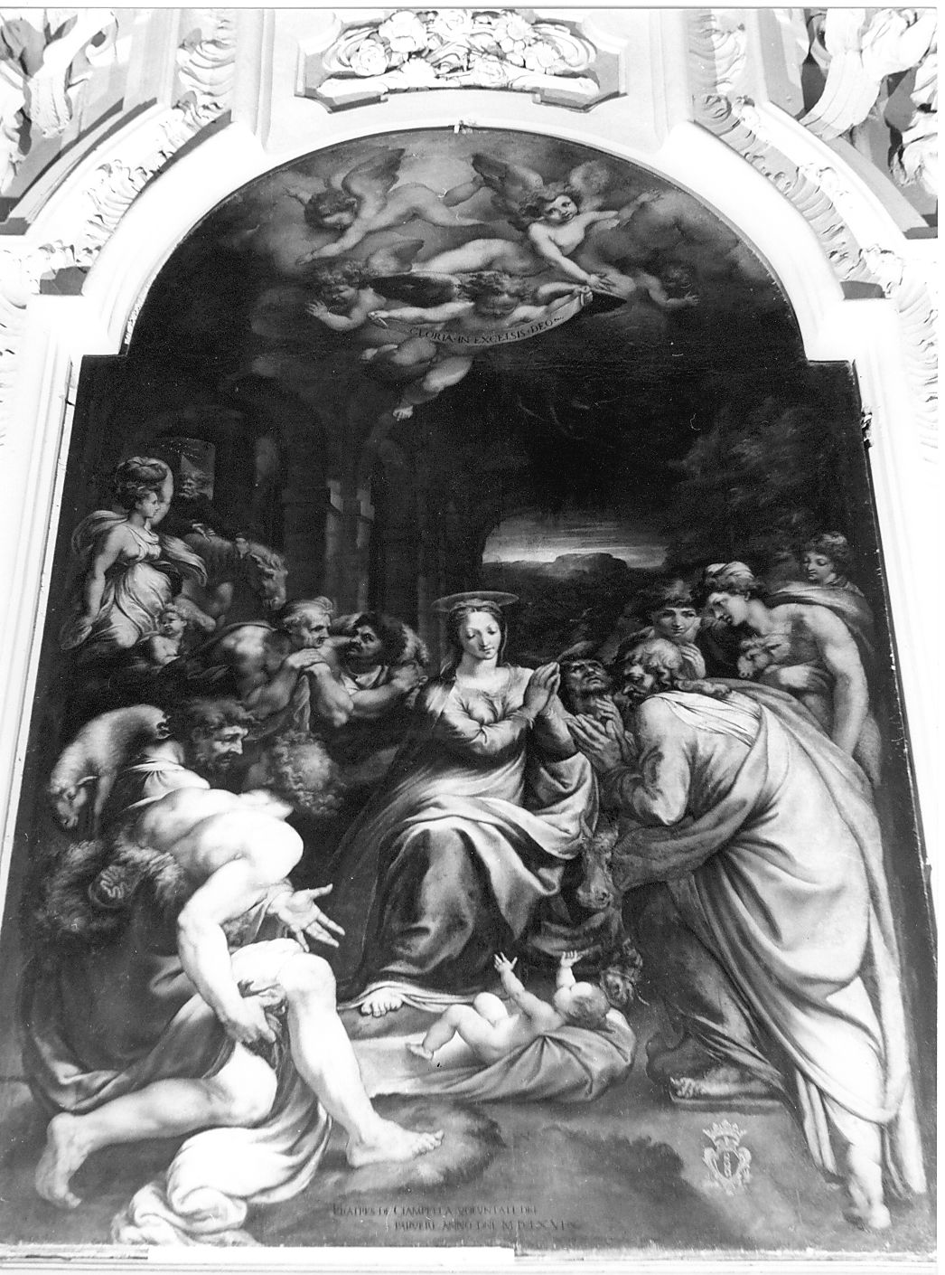 natività di Gesù (dipinto) di Cesura Pompeo (sec. XVI)