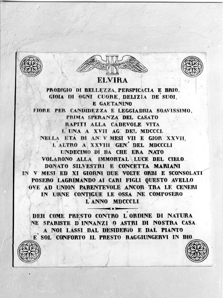 lapide commemorativa - ambito Italia centrale (sec. XIX)