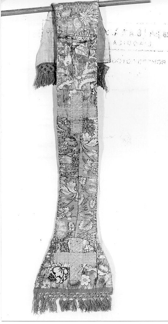 manipolo, elemento d'insieme - manifattura italiana (prima metà sec. XVIII)