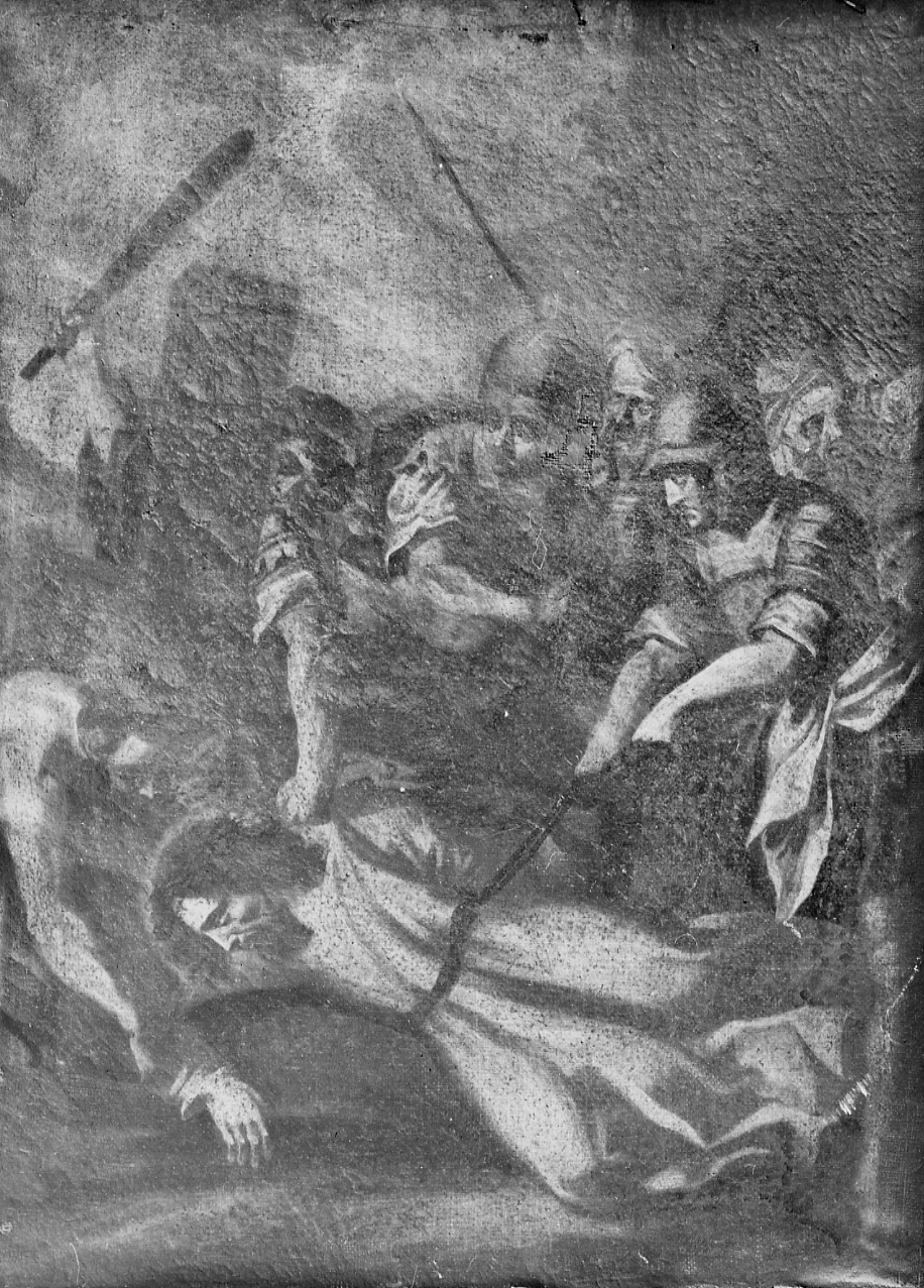 stazione I: Gesù condannato a morte (dipinto, elemento d'insieme) di Damini Vincenzo (attribuito) (prima metà sec. XVIII)