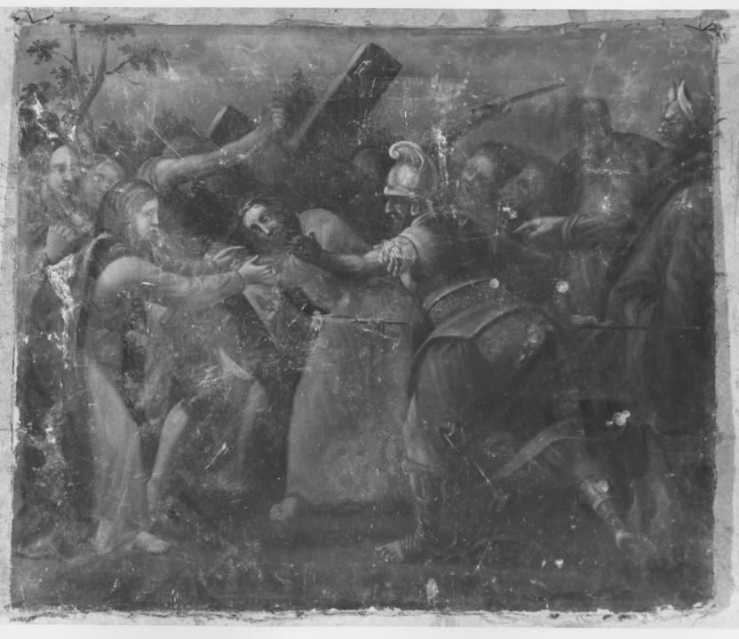 Cristo incontra la Madonna sulla via del Calvario (Via Crucis, ciclo) - ambito Italia meridionale (seconda metà sec. XVIII)