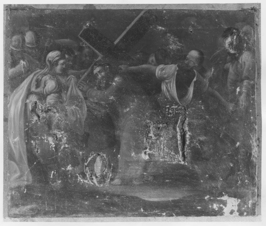Cristo incontra la Veronica (Via Crucis, ciclo) - ambito Italia meridionale (seconda metà sec. XVIII)